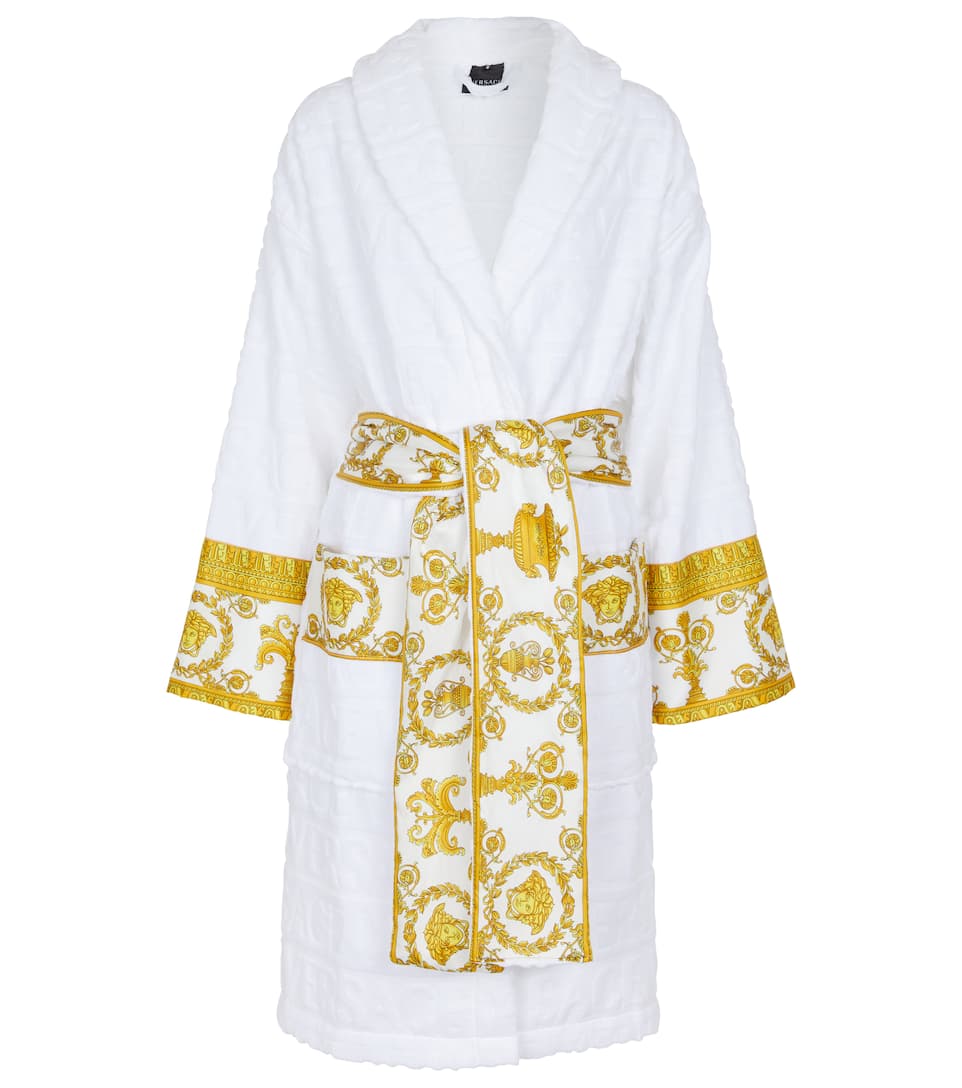 Clearance Versace Baroque cotton bathrobe - Women - The leading online ...