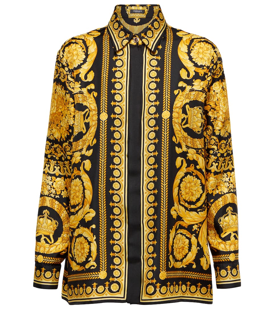 The Best Cheap Versace Barocco silk twill shirt - Women Sale At 51% ...